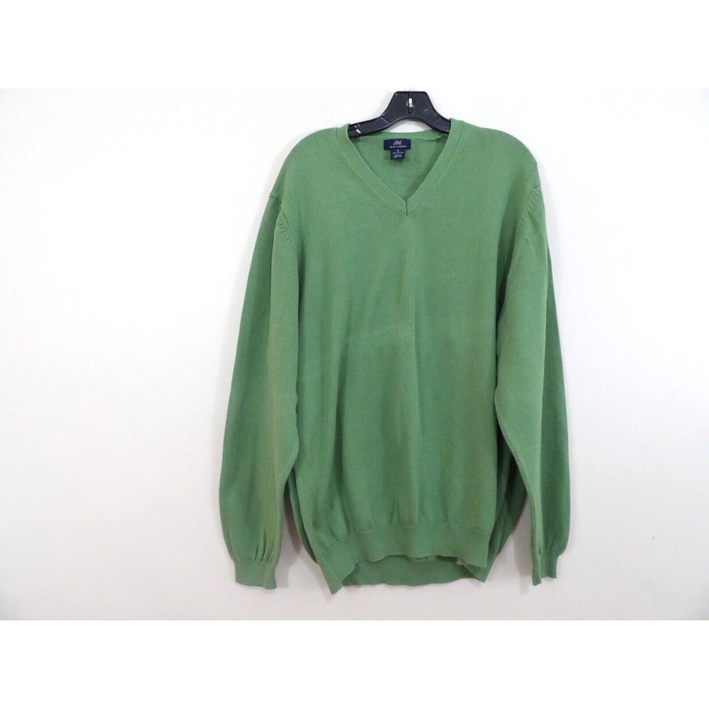 Vintage 346 Brooks Brothers‎ Green V Neck Cotton Long Sleeve Sweater Size L - Picture 2 of 6